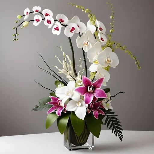 Compoziție Orchid Grace cu orhidee exotice