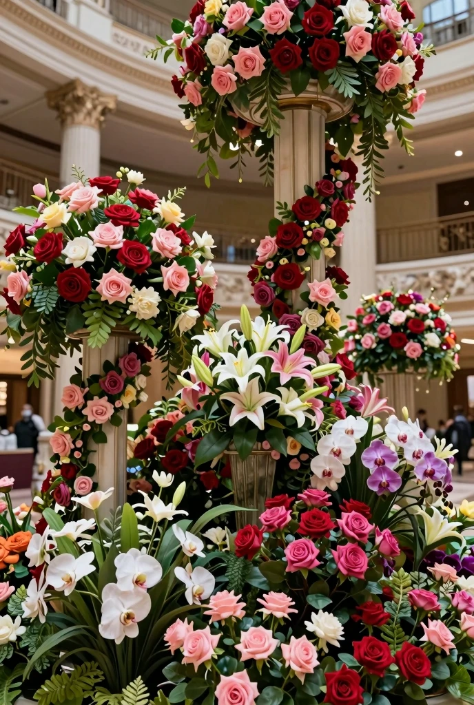 Instalații florale artistice și spectaculoase pentru evenimente